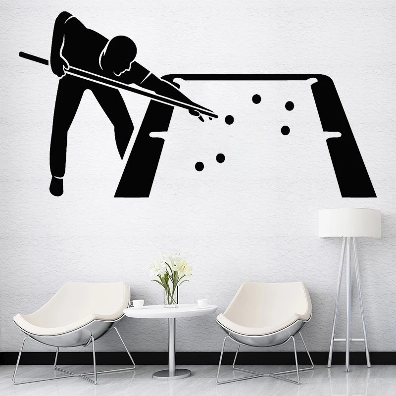 Vinyl Wall Decal Billiards Leisure Sticker Boys Room Decoration Mural Waterproof Removablr Sticker Table Desk C13-34 
Vinyl Wall Decal Billiards Leisure Sticker Boys Room Decoration Mural Waterproof Removablr Sticker Table Desk C13-34