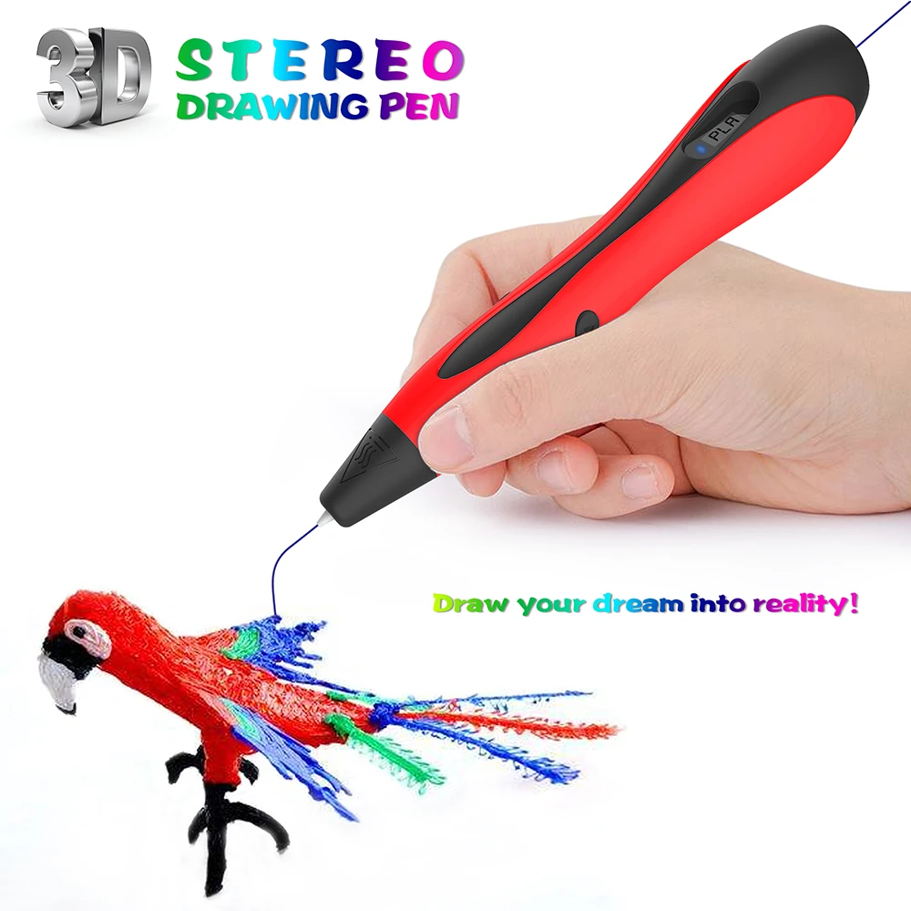 QCREATE 3D Printing Pen Support 1.75mm PLA ABS Filament LCD Display 3 Speeds Control Adjustable Tempeture Handmade DIY
QCREATE 3D Printing Pen Support 1.75mm PLA ABS Filament LCD Display 3 Speeds Control Adjustable Tempeture Handmade DIY