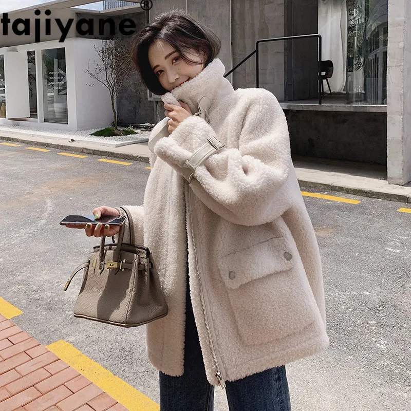 Real Fur Coat Wool Jacket Korean Vintage Sheep Shearling Autumn Winter Coat Women Clothes 2020 Women Tops Abrigo Mujer B19F28031
Real Fur Coat Wool Jacket Korean Vintage Sheep Shearling Autumn Winter Coat Women Clothes 2020 Women Tops Abrigo Mujer B19F28031