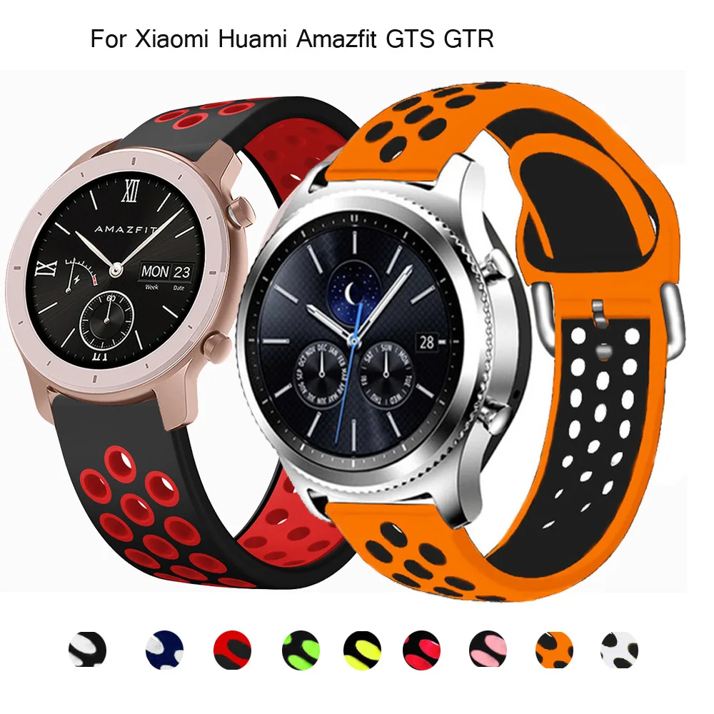 Силиконовый ремешок для часов Xiaomi Huami Amazfit GTR, 42 мм, 47 мм, 20/22 мм, ремешок для часов, браслет для amazfit bip/amazfit 2 2s 
Силиконовый ремешок для часов Xiaomi Huami Amazfit GTR, 42 мм, 47 мм, 20/22 мм, ремешок для часов, браслет для amazfit bip/amazfit 2 2s