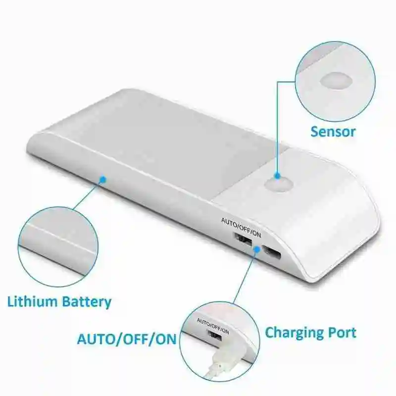 Rechargeable USB 12 LED PIR Motion Sensor Induction Night Light Cabinet Lamp
Rechargeable USB 12 LED PIR Motion Sensor Induction Night Light Cabinet Lamp