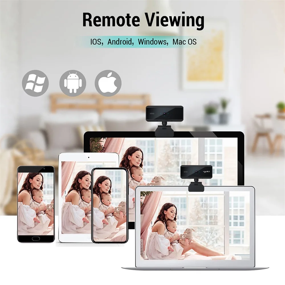 HXSJ Webcam S3 5 Million Pixels Auto Focus HD 1080P Webcam Built-in Microphone High-end Video Call Web Camera for PC Laptop
HXSJ Webcam S3 5 Million Pixels Auto Focus HD 1080P Webcam Built-in Microphone High-end Video Call Web Camera for PC Laptop