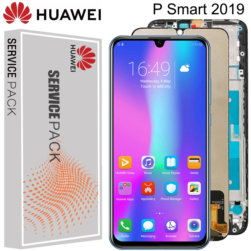 Качество AAA ЖК дисплей для Huawei P Smart 2019 с рамкой экран POT LX1 L21 LX3|Экраны мобильных