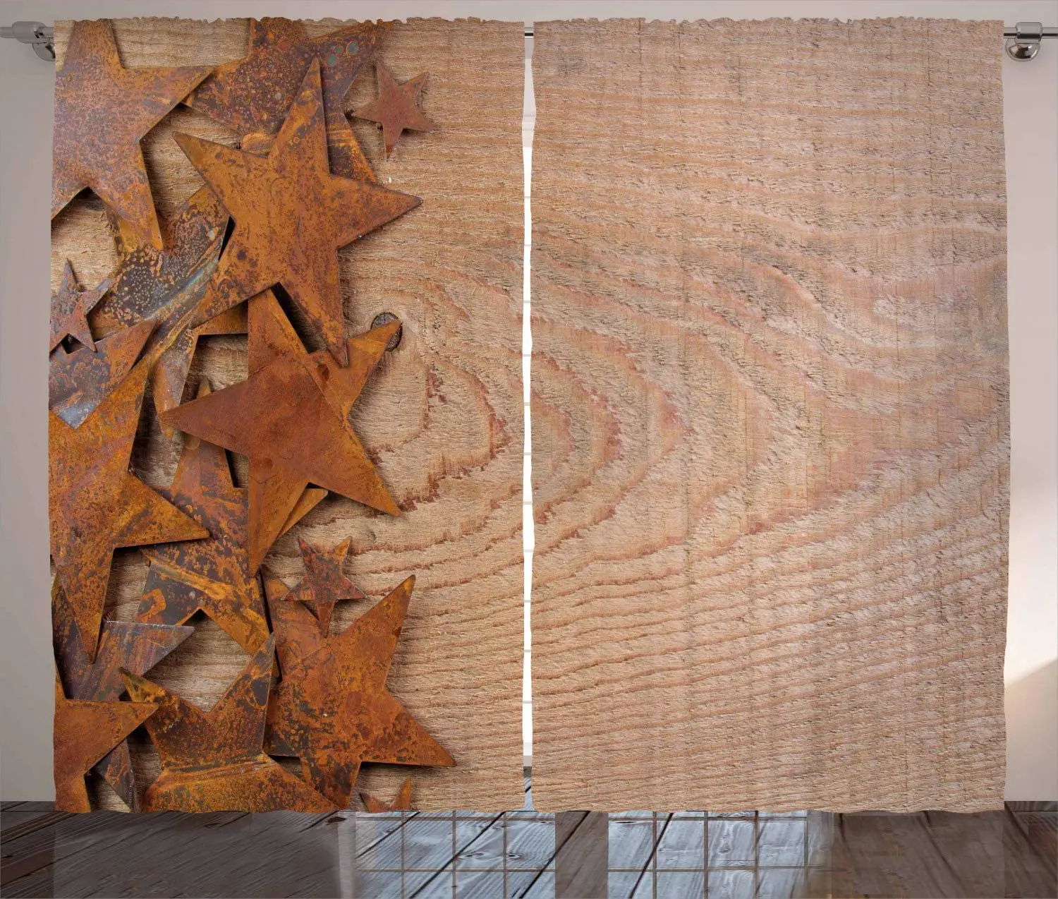 Western Curtains Rusty Stars on Wooden Background Aged Antique Vintage Country Design Window Drapes for Living Room
Western Curtains Rusty Stars on Wooden Background Aged Antique Vintage Country Design Window Drapes for Living Room