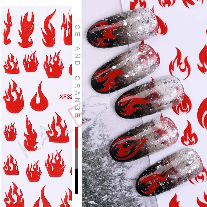 3D 5 Pcs/lot Laser Gold Silver Flame Nails Sticker Decoration Nail Art Decal for Manicure Fire Design Sticker for Foil Adhesive
3D 5 Pcs/lot Laser Gold Silver Flame Nails Sticker Decoration Nail Art Decal for Manicure Fire Design Sticker for Foil Adhesive
