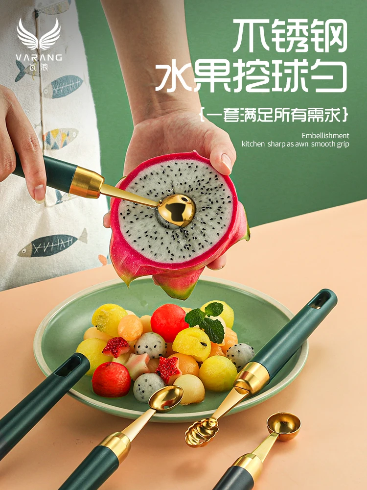 Stainless Steel Ball Scoop Watermelon Carved Sliced Fruit Scoop Fruit Ball Split Platter Ice Cream round Spoon Tools
Stainless Steel Ball Scoop Watermelon Carved Sliced Fruit Scoop Fruit Ball Split Platter Ice Cream round Spoon Tools