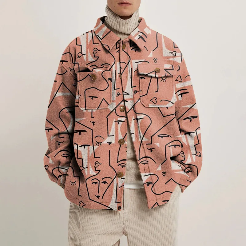 Men Fashion Jacket 2021 Spring/Autumn Print Turn-down Collar Youth Jacket Long Sleeve Loose Single Breasted Casual Donsignet
Men Fashion Jacket 2021 Spring/Autumn Print Turn-down Collar Youth Jacket Long Sleeve Loose Single Breasted Casual Donsignet