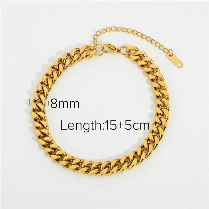 HelloLook 3/6/8/12mm Miami Cuban Men's Bracelet Punk Bracelet Jewelry 18K Gold Plated Stainless Steel Bracelet Drop Shipping
HelloLook 3/6/8/12mm Miami Cuban Men's Bracelet Punk Bracelet Jewelry 18K Gold Plated Stainless Steel Bracelet Drop Shipping