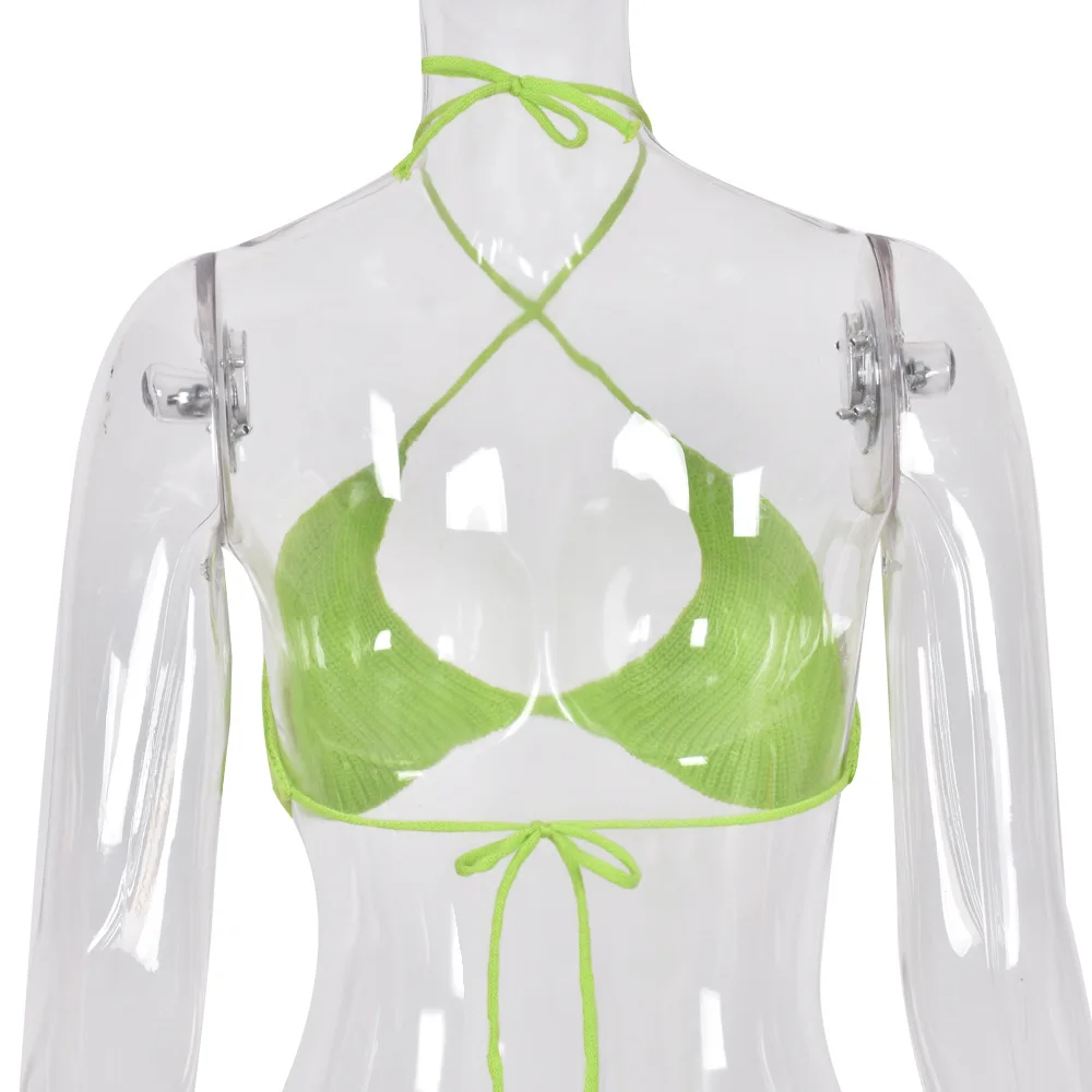 Cryptographic Hot Sexy Halter Backless Knit Wrap Crop Top for Women Fashion Summer Green Tie Up Tops Sweater Streetwear Club
Cryptographic Hot Sexy Halter Backless Knit Wrap Crop Top for Women Fashion Summer Green Tie Up Tops Sweater Streetwear Club