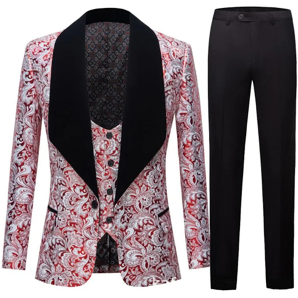 2021 New suit Men Jas Vest Broek 3 Pcs Set/Men Large Black collar Blazers Jas Broek mens suits with pants
2021 New suit Men Jas Vest Broek 3 Pcs Set/Men Large Black collar Blazers Jas Broek mens suits with pants