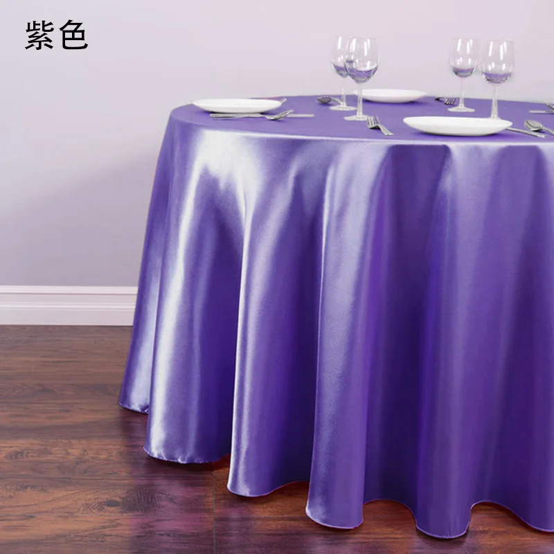

Tablecloth 57''90''120'' White Black Solid Color For Wedding Birthday Party Festival Table Cover Round Table Cloth 1pcs Satin