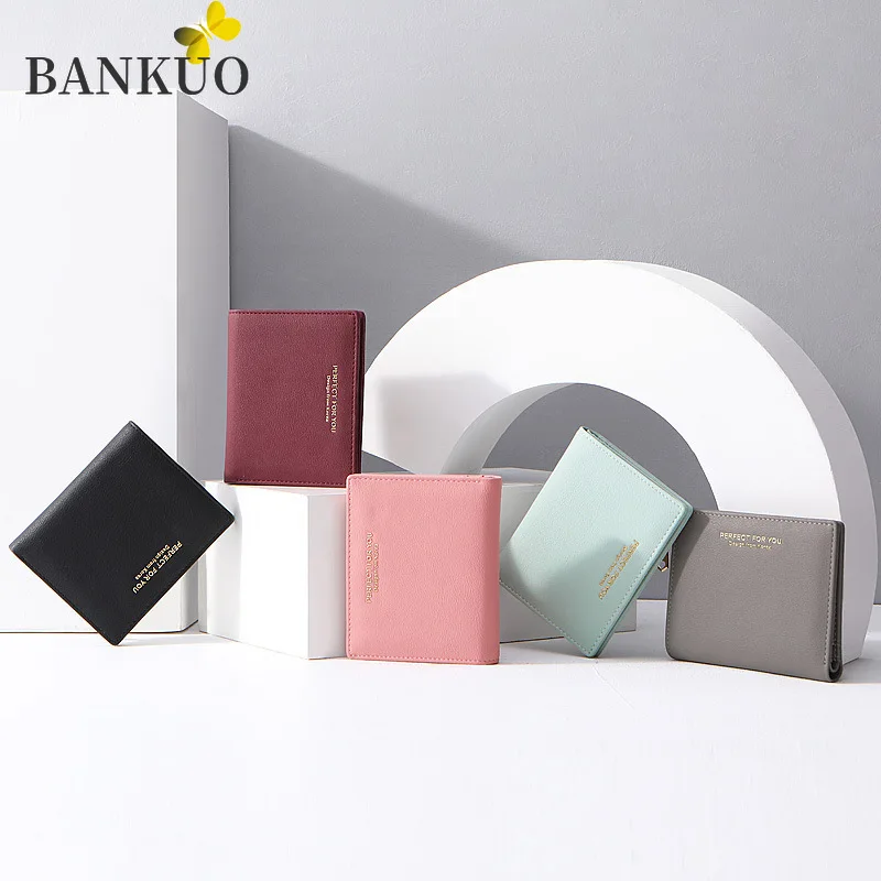 BANKUO New Women's Zip Purse PU Leather Multi-card Short Ladies' Wallet Solid Color College Style Coin Holder Casual Wallet X87
BANKUO New Women's Zip Purse PU Leather Multi-card Short Ladies' Wallet Solid Color College Style Coin Holder Casual Wallet X87