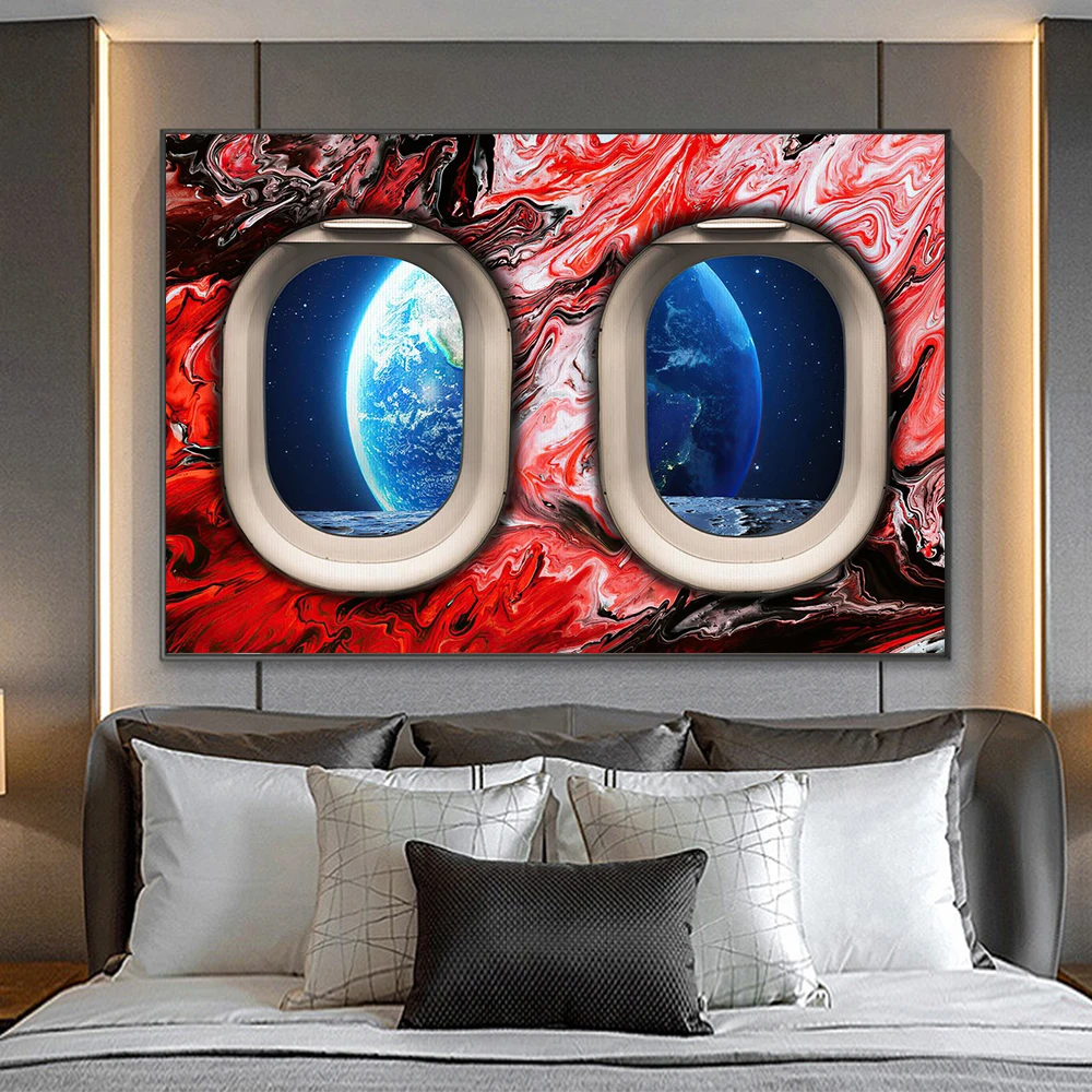 Graffiti Art Canvas Painting Looking At The Earth From Sky Warehouse To See The Landscape Creative Poster Home Living Room Decor
Graffiti Art Canvas Painting Looking At The Earth From Sky Warehouse To See The Landscape Creative Poster Home Living Room Decor