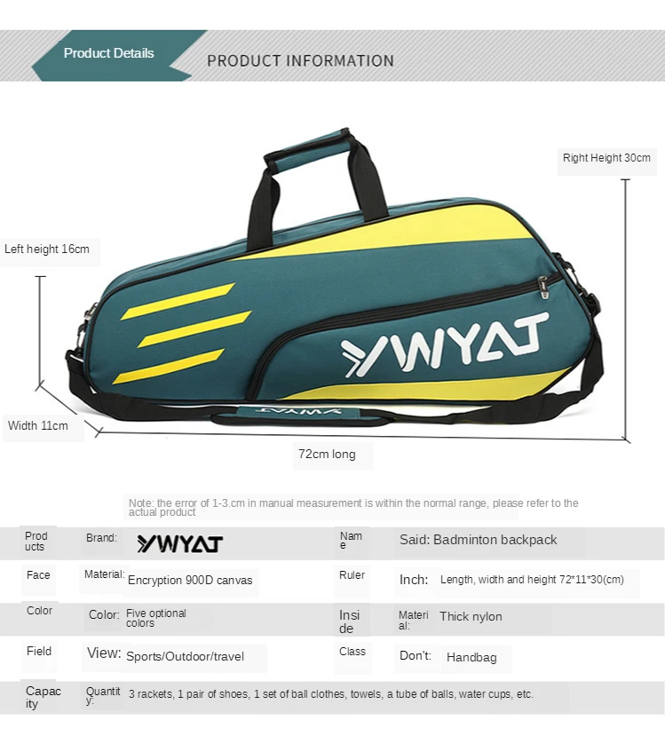 Badminton bag double shoulder single shoulder men and women backpack badminton racket bag
Badminton bag double shoulder single shoulder men and women backpack badminton racket bag