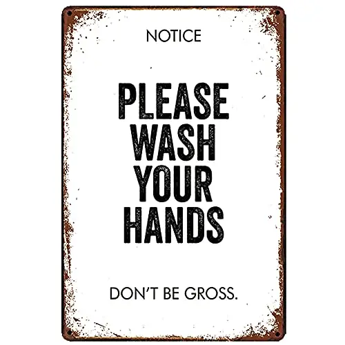 Free Pintree Original Retro Design Please Wash Your Hands Tin Metal Signs Wall Art | Thick Tinplate Print Poster Wall Decoration
Free Pintree Original Retro Design Please Wash Your Hands Tin Metal Signs Wall Art | Thick Tinplate Print Poster Wall Decoration