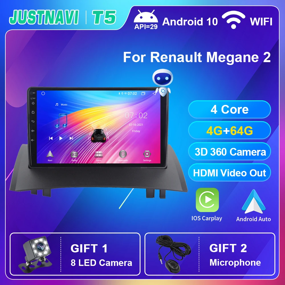 Car Radio Android 10.0 No 2 din Autoradio For Renault Megane 2 2002-2009 Carplay Multimedia DVD Player GPS Audio DSP Navigation
Car Radio Android 10.0 No 2 din Autoradio For Renault Megane 2 2002-2009 Carplay Multimedia DVD Player GPS Audio DSP Navigation