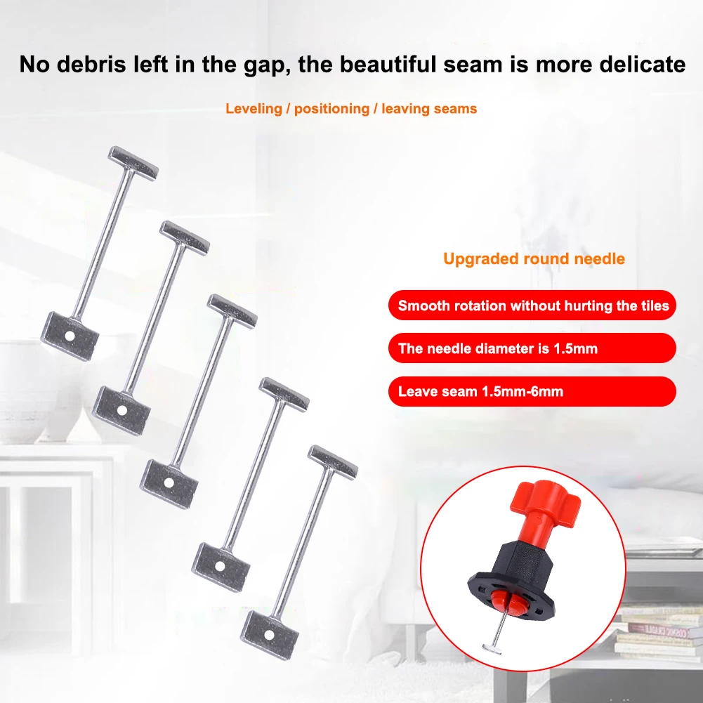 100 Pcs Replacement Steel Needles for Flooring Wall Tile Leveling System Leveler Replaceable Pin Tiling Construction Tools 1.5mm
100 Pcs Replacement Steel Needles for Flooring Wall Tile Leveling System Leveler Replaceable Pin Tiling Construction Tools 1.5mm
