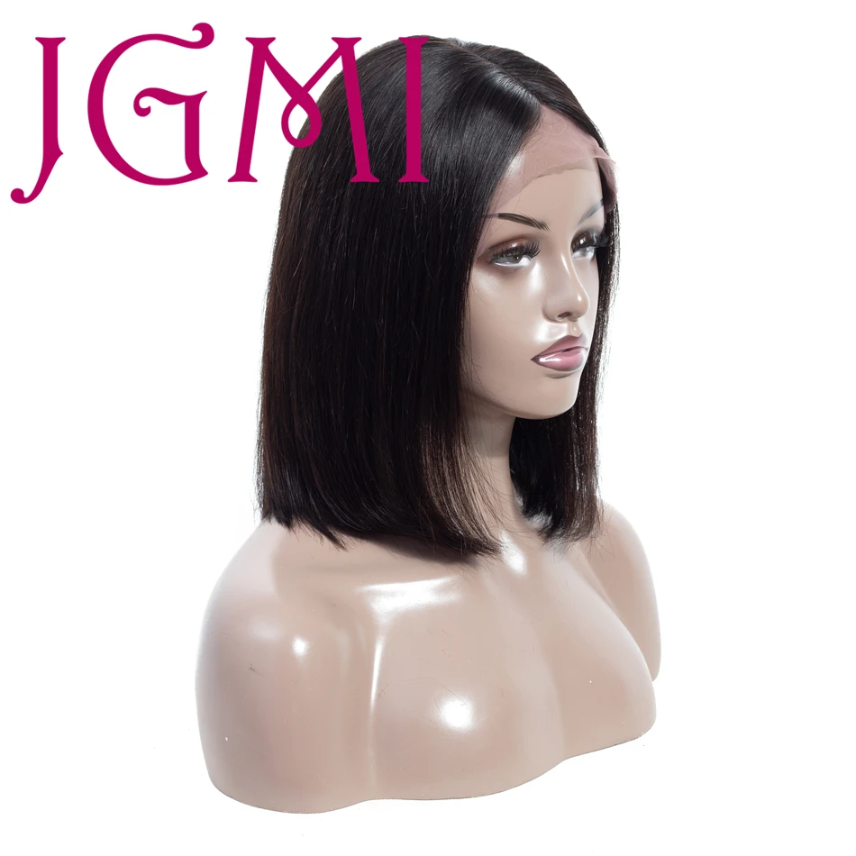 JGMI 8-14 Inch Brazilian Human Hair Straight Bob 13x4 Swiss Lace Front Frontal Wig for Black Women 
JGMI 8-14 Inch Brazilian Human Hair Straight Bob 13x4 Swiss Lace Front Frontal Wig for Black Women