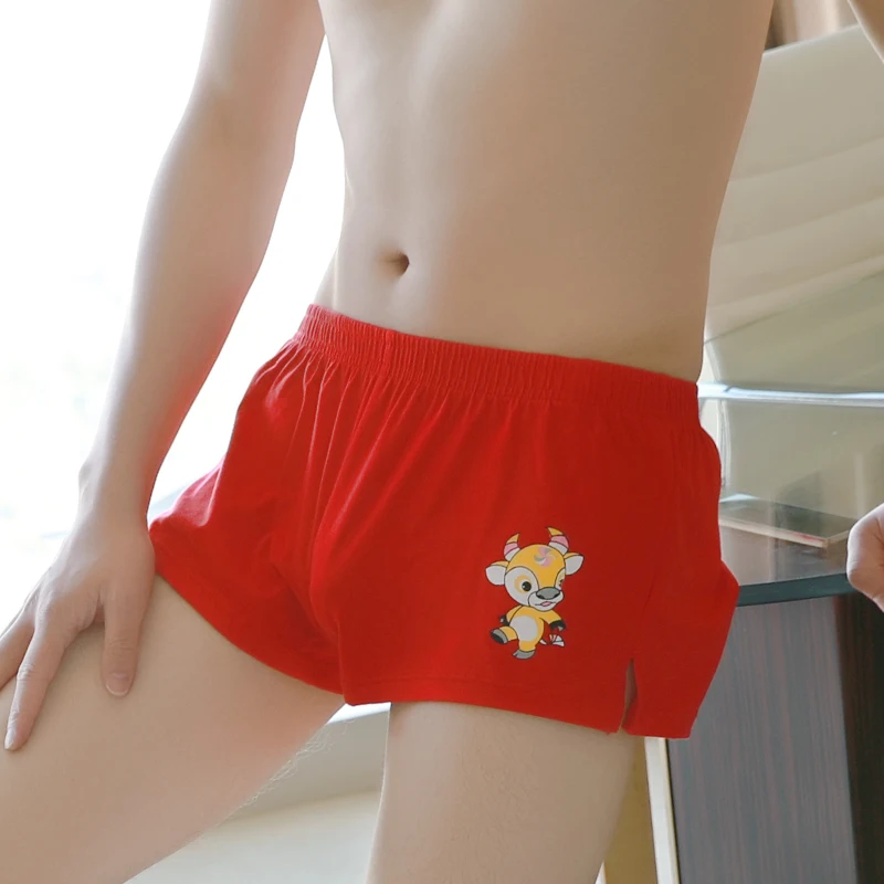 Men's red underwear men's birthday cotton boxers loose year of the ox wedding high grade gift flat angle aro pants
Men's red underwear men's birthday cotton boxers loose year of the ox wedding high grade gift flat angle aro pants