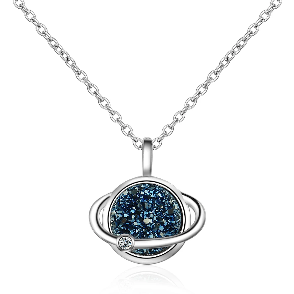 925 Sterling Silver Blue Planet Pendant Necklace for Women Stars Design Engagement Statement Jewelry Colllar BSN166
925 Sterling Silver Blue Planet Pendant Necklace for Women Stars Design Engagement Statement Jewelry Colllar BSN166