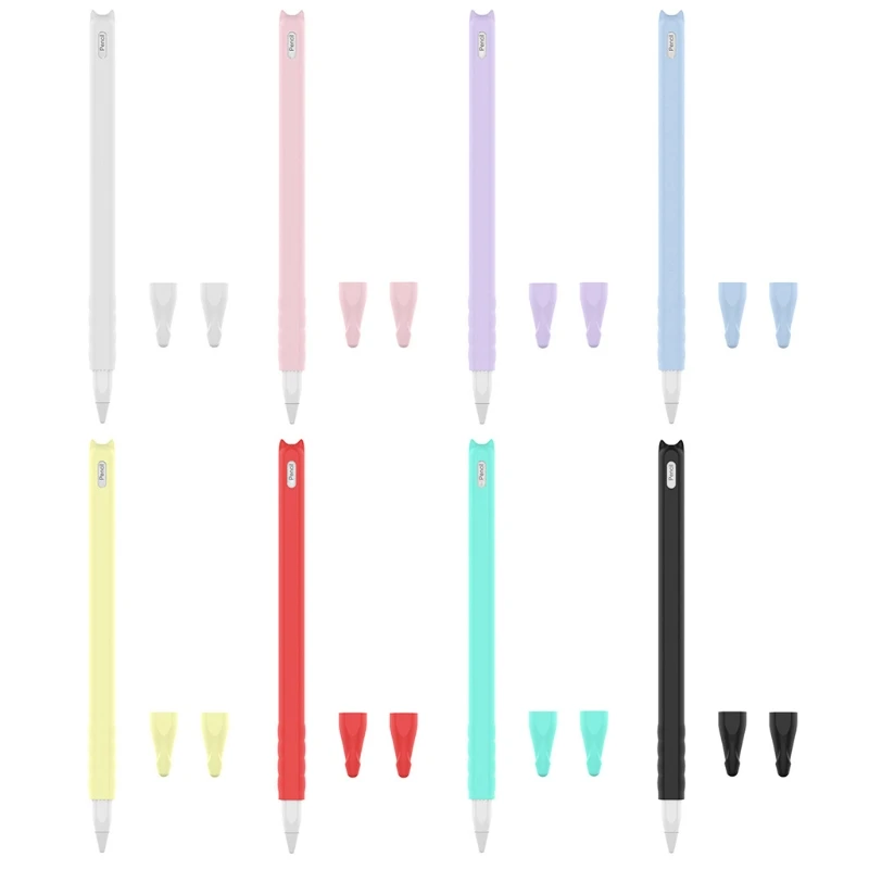 

Силиконовый чехол для второго поколения, мягкий защитный держатель для карандашей с 2 крышками для ручек, Аксессуары для планшетов