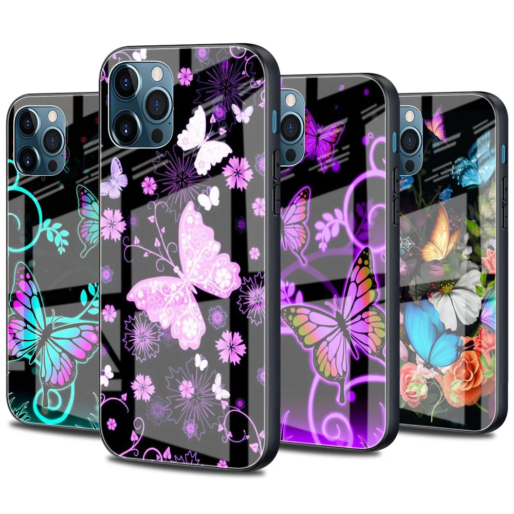 Purple Glitter Butterfly Glass Case For Apple iPhone 13 11 Pro 12 Mini XR 7 8 Plus SE 2020 XS Max X 6 6S Luxury Phone Cover Caqa
Purple Glitter Butterfly Glass Case For Apple iPhone 13 11 Pro 12 Mini XR 7 8 Plus SE 2020 XS Max X 6 6S Luxury Phone Cover Caqa