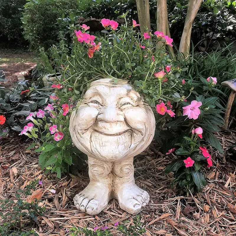 White Grumpys & Granny The Muggly Face Statue Planter Crafts Flower Vase Home Decoration Funny Face Art Sculpture Flowerpot
White Grumpys & Granny The Muggly Face Statue Planter Crafts Flower Vase Home Decoration Funny Face Art Sculpture Flowerpot