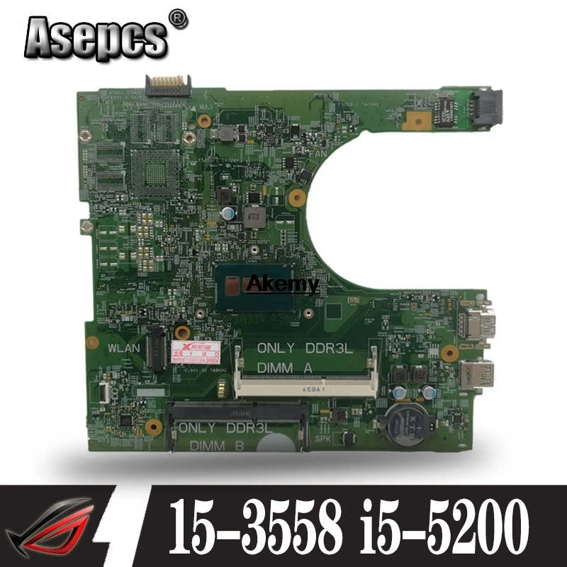 Для For DELL INSPIRON 15 3558 материнская плата портативного компьютера с i5-5200U CN-0MHDT2 0MHDT2 MHDT2