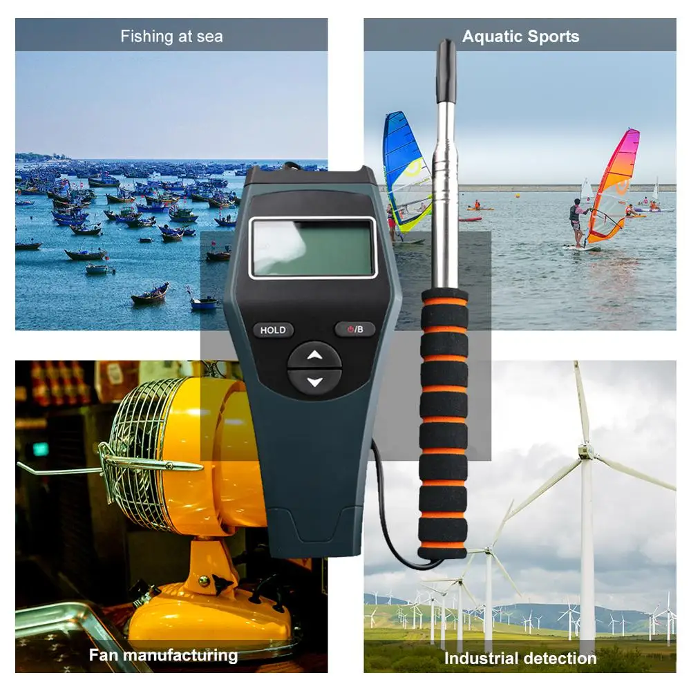 ZRQF-F30J Hot Ball Anemometer Handheld Anemometer Thermal Anemometer Wind Temperature Wind Speed Measuring Tools
ZRQF-F30J Hot Ball Anemometer Handheld Anemometer Thermal Anemometer Wind Temperature Wind Speed Measuring Tools