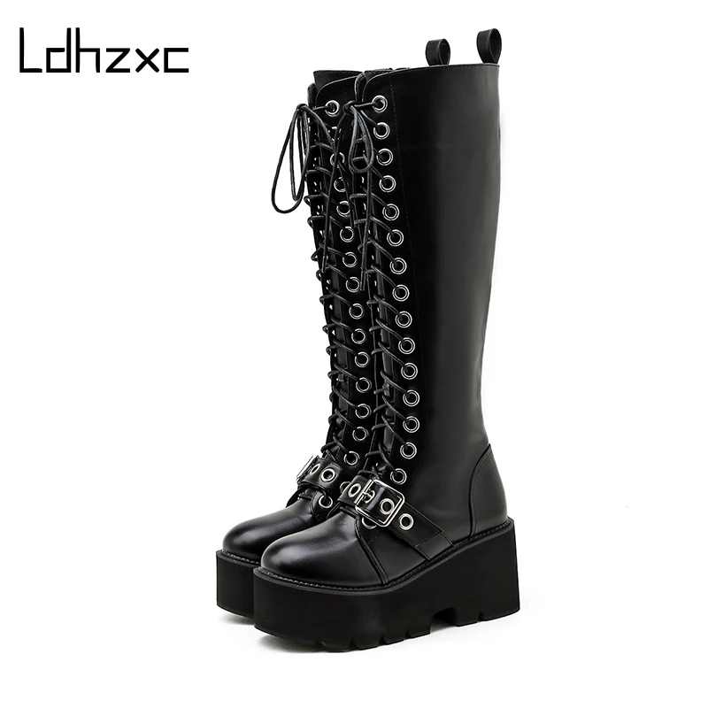 LDHZXC 2020 Womens Platform Boots Gothic Knee High Black Fashion Weeks New Style Nightclub Shoes Thick Heels thigh high boots
LDHZXC 2020 Womens Platform Boots Gothic Knee High Black Fashion Weeks New Style Nightclub Shoes Thick Heels thigh high boots