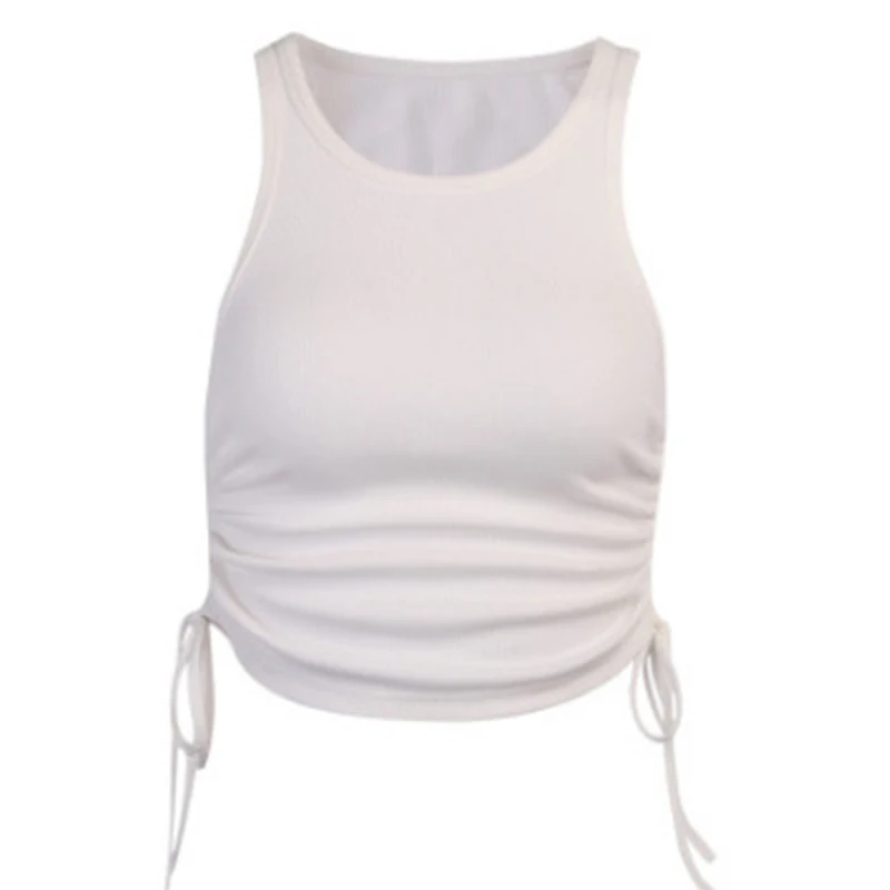 Ribbed Tank Tops Women t-shirts Sexy Crop Vest Solid Harajuku Korean Female Off Shoulder Knitted Drawstring Summer Women Tops
Ribbed Tank Tops Women t-shirts Sexy Crop Vest Solid Harajuku Korean Female Off Shoulder Knitted Drawstring Summer Women Tops