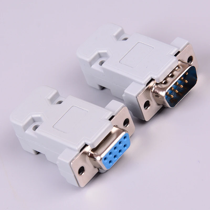 RS232 Serial Port Connector DB9 Female Male Socket Plug Connector 9 Pin Copper RS232 COM Adapter With Plastic Case
RS232 Serial Port Connector DB9 Female Male Socket Plug Connector 9 Pin Copper RS232 COM Adapter With Plastic Case