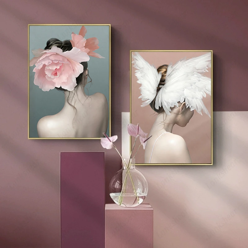 Abstract Canvas Painting Flower Angel Wings Headdress Girl Picture Wall Art Posters and Prints Nordic Girls Room Home Decoration
Abstract Canvas Painting Flower Angel Wings Headdress Girl Picture Wall Art Posters and Prints Nordic Girls Room Home Decoration