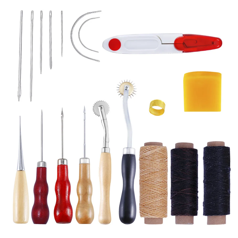 DIY Leather Craft Tools Kit Hand Sewing Stitching Punch Carving Work Saddle Set Professional Leather Craft Accessories
DIY Leather Craft Tools Kit Hand Sewing Stitching Punch Carving Work Saddle Set Professional Leather Craft Accessories