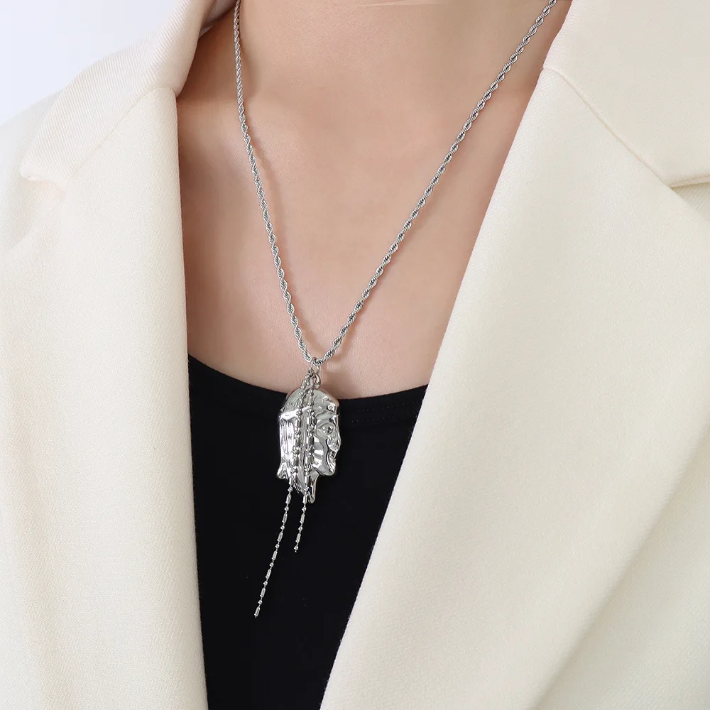 Minar Unique Design Irregular Head Portrait Titanium Steel Pendant Necklace for Women Gold Color Thin Chain Necklace Jewelry
Minar Unique Design Irregular Head Portrait Titanium Steel Pendant Necklace for Women Gold Color Thin Chain Necklace Jewelry