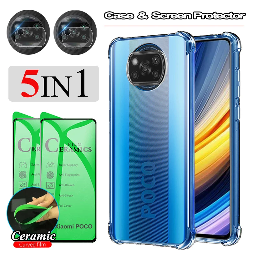 poco x5 pro Shockproof Cover for Xiaomi poco x5 pro Silicon Case + Ceramic Glass Poko M3 x3 x4 gt M4 pro f4 Transparent Cover
poco x5 pro Shockproof Cover for Xiaomi poco x5 pro Silicon Case + Ceramic Glass Poko M3 x3 x4 gt M4 pro f4 Transparent Cover