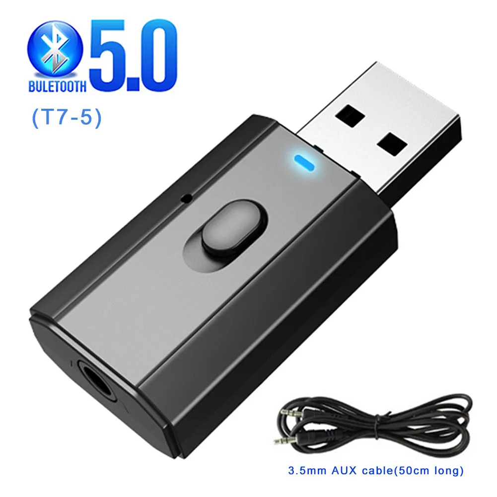 Bluetooth-compatible 5.0 Receiver Transmitter Adapter 3.5mm Jack For Car Speaker TV Music Audio Aux Headphone Receiver Handsfree
Bluetooth-compatible 5.0 Receiver Transmitter Adapter 3.5mm Jack For Car Speaker TV Music Audio Aux Headphone Receiver Handsfree