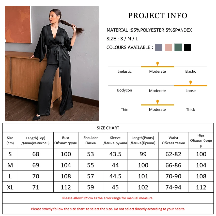 HiLoc Home Suit For Women Sleepwear Loose Flare Pants Three Quarter Sleeve Satin Robe Sets Bathrobe For Home Wear Fashion 2021
HiLoc Home Suit For Women Sleepwear Loose Flare Pants Three Quarter Sleeve Satin Robe Sets Bathrobe For Home Wear Fashion 2021