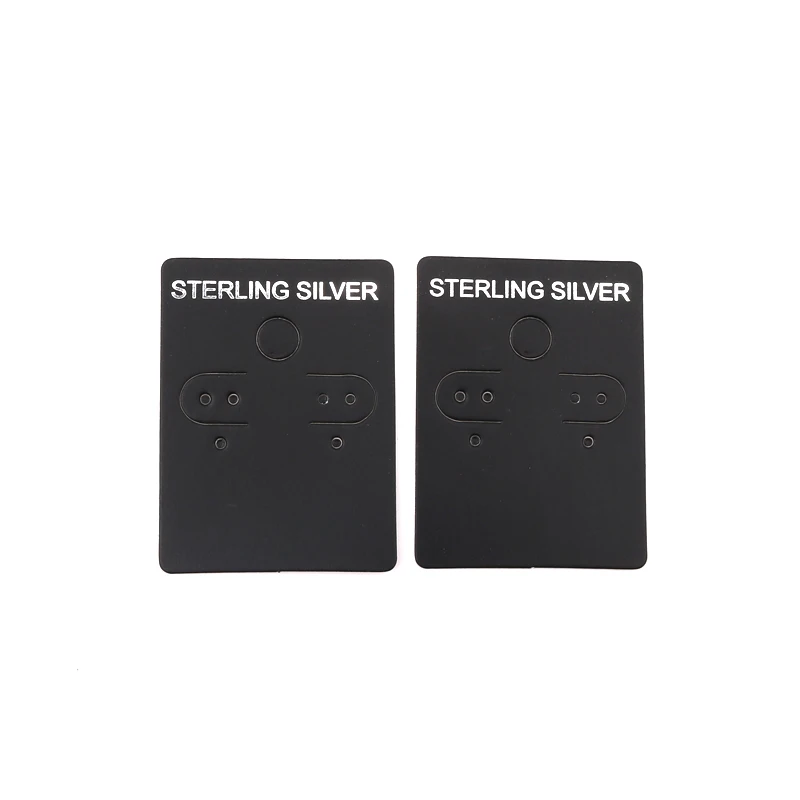 100pcs 3.8x5cm Earring Display Card for 925 Sterling Silver Holder Jewelry Showcase Display Black Card Fast Delivery 
100pcs 3.8x5cm Earring Display Card for 925 Sterling Silver Holder Jewelry Showcase Display Black Card Fast Delivery