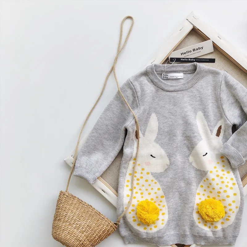 Tonytaobaby Winter New Style Baby Girls Long Handmade Pure Cotton Sweater Gray Bunny Sweater
Tonytaobaby Winter New Style Baby Girls Long Handmade Pure Cotton Sweater Gray Bunny Sweater