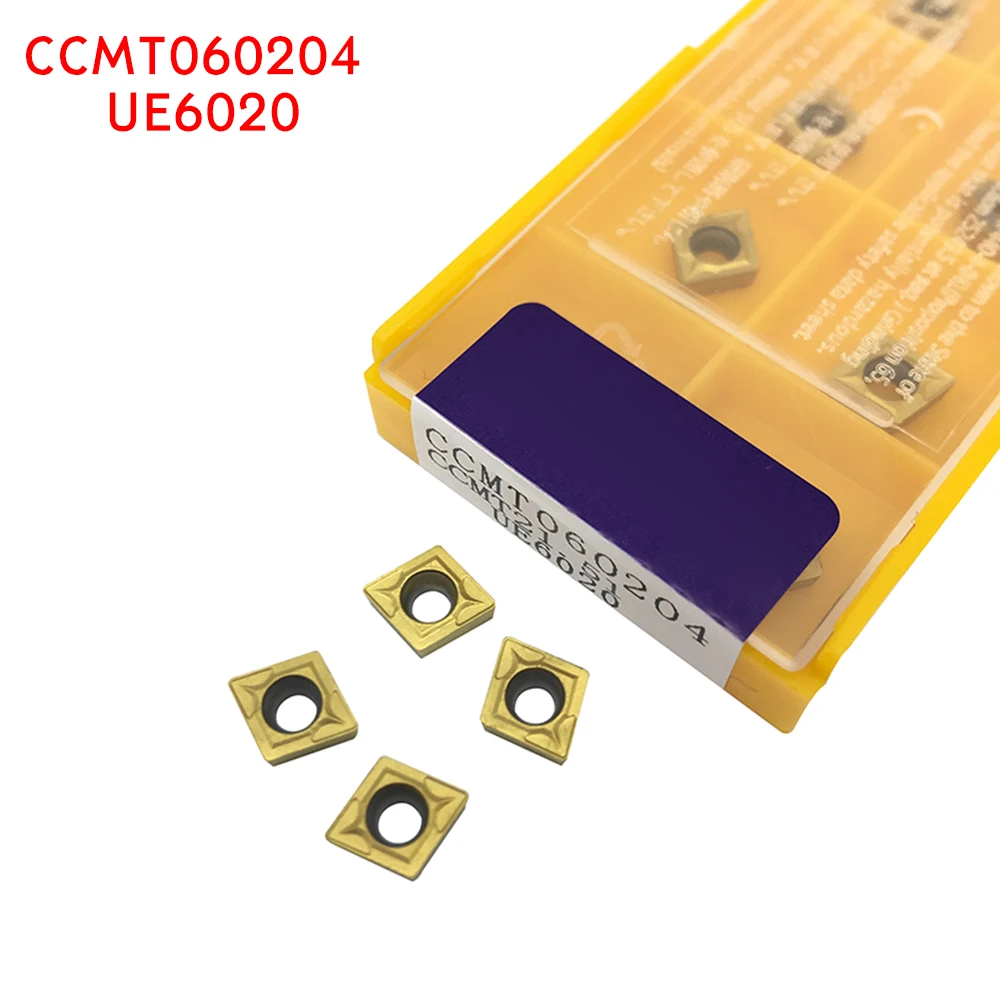 10 шт. CCMT060204 UE6020 карбидные вставки внутренний токарный инструмент CCMT 060204 станок с