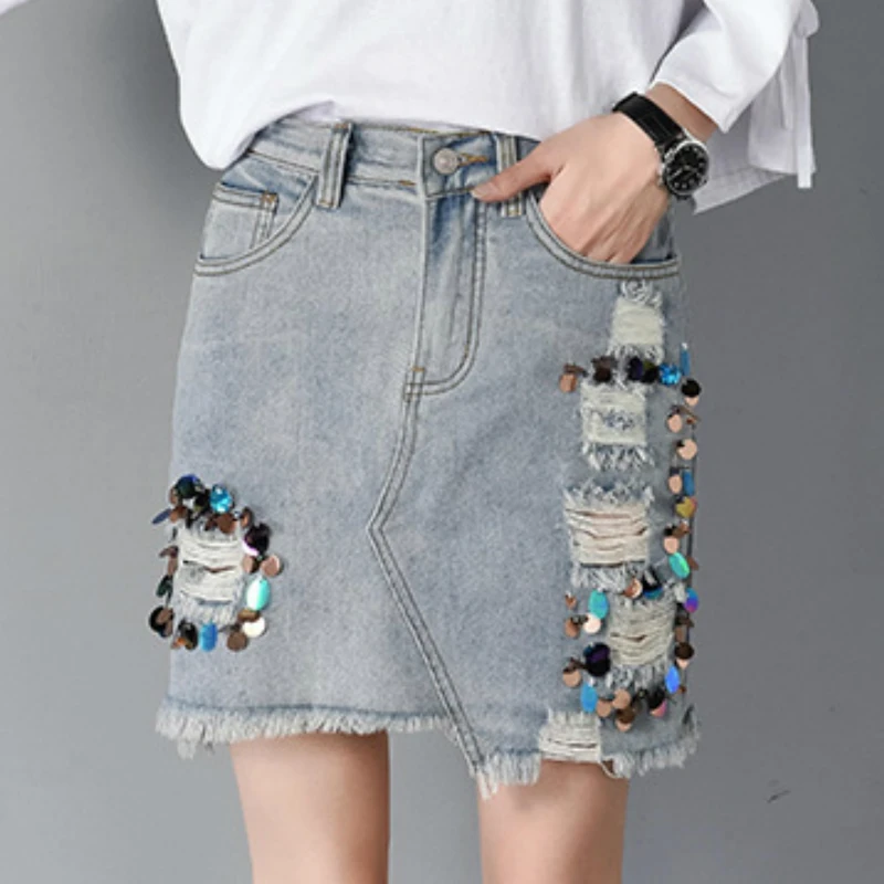 Ripped Tassel Plus Size Denim Skirt Women Clothing 7XL 6XL 5XL Summer Short Jeans Split Ripped Jeans Skirt Female Outerwear
Ripped Tassel Plus Size Denim Skirt Women Clothing 7XL 6XL 5XL Summer Short Jeans Split Ripped Jeans Skirt Female Outerwear