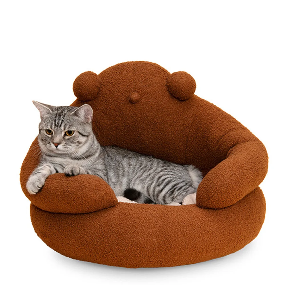 Round Plush Fluffy Pet Bed Bear Shape Deep Sleeping Sofa Mat For Cats Warm Puppy Cushion Winter Nest Detachable Cat Accessories
Round Plush Fluffy Pet Bed Bear Shape Deep Sleeping Sofa Mat For Cats Warm Puppy Cushion Winter Nest Detachable Cat Accessories