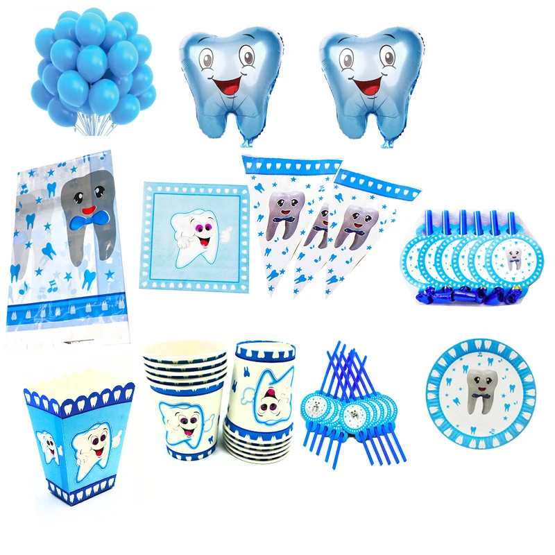 103pcs Teeth Birthday Party Supplies for Boy Baby Shower Party Decorations Teeth Paper Napkins Plates Cups Straws Tablecloths
103pcs Teeth Birthday Party Supplies for Boy Baby Shower Party Decorations Teeth Paper Napkins Plates Cups Straws Tablecloths