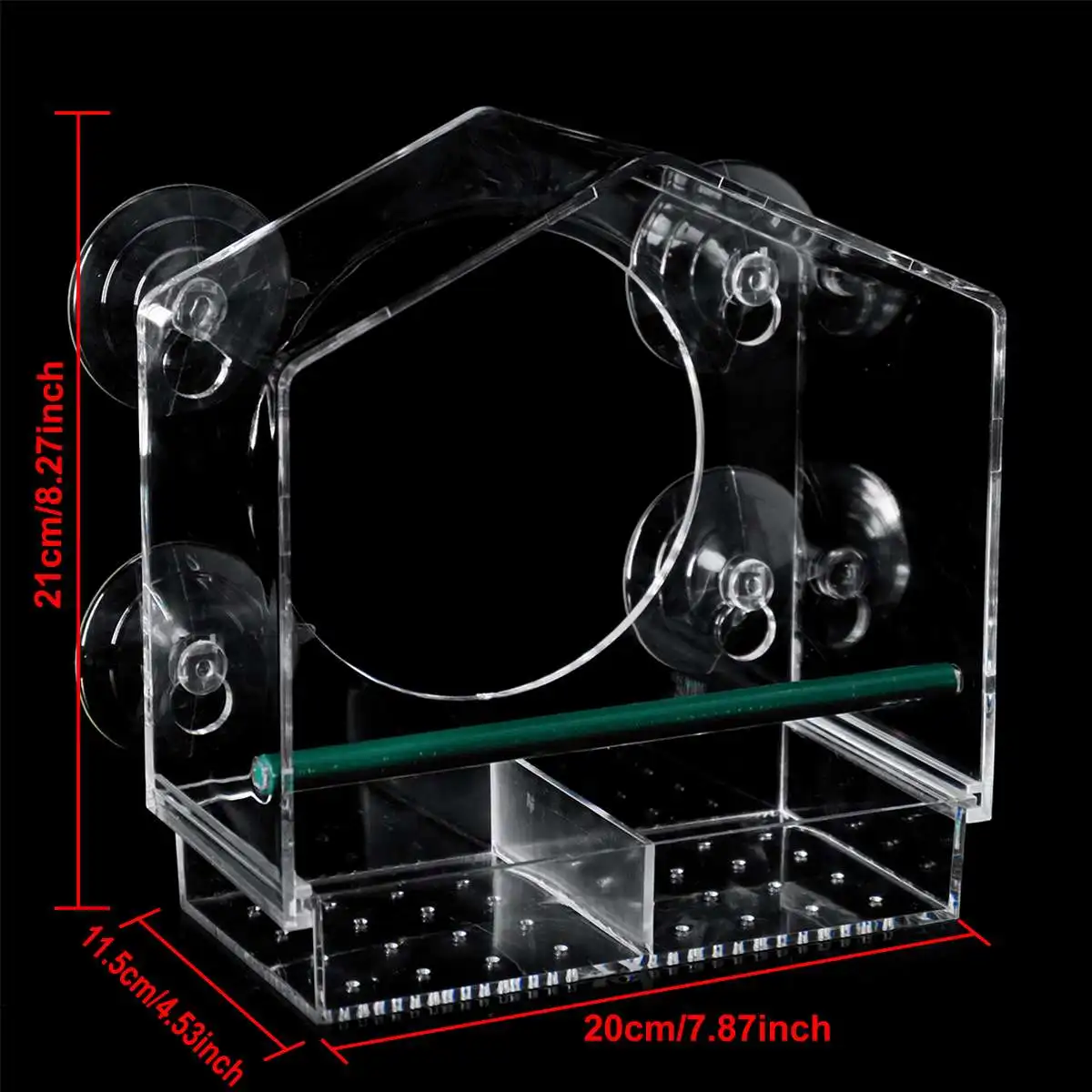 Bird Feeder Acrylic Transparent Window Viewing Bird Feeders Tray Birdhouse Pet Water Feeder Suction Cup Mount House Type Feeder
Bird Feeder Acrylic Transparent Window Viewing Bird Feeders Tray Birdhouse Pet Water Feeder Suction Cup Mount House Type Feeder
