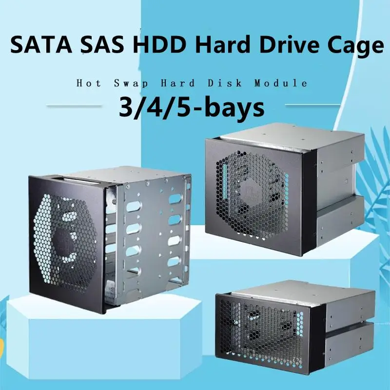 1 шт. 3/4/5 Bay 5 дюймов 3 X Оптический привод отсеки для дюйма SATA SAS HDD клетка кронштейн
