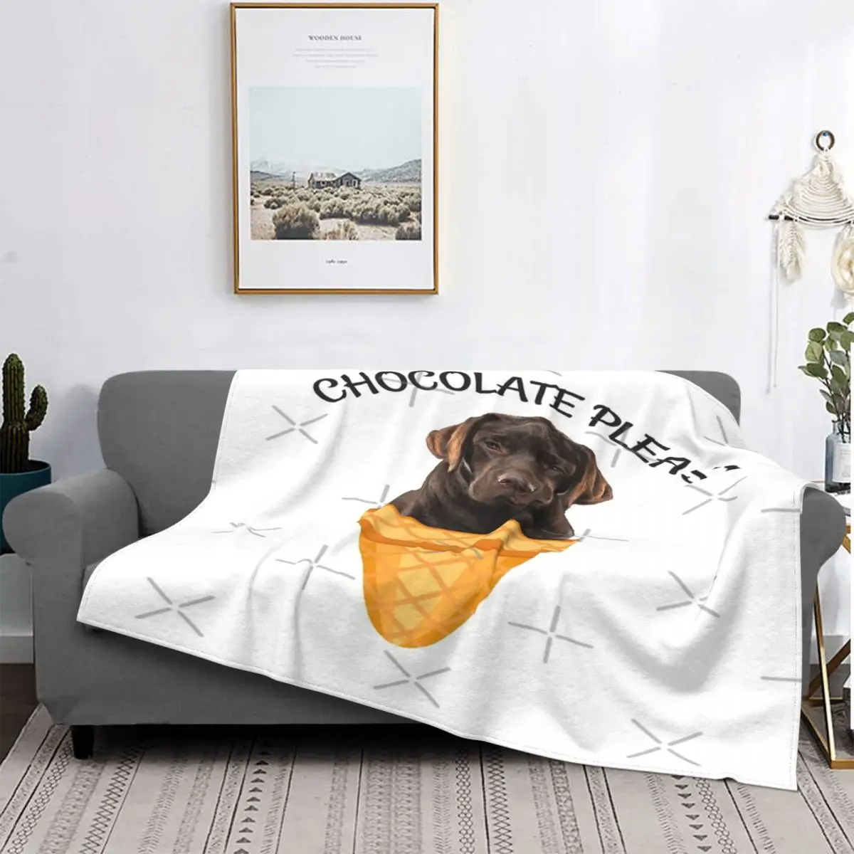 Manta de pícnic para cama, colcha de muselina a cuadros, cono de helado, Labrador y Chocolate 
Manta de pícnic para cama, colcha de muselina a cuadros, cono de helado, Labrador y Chocolate
