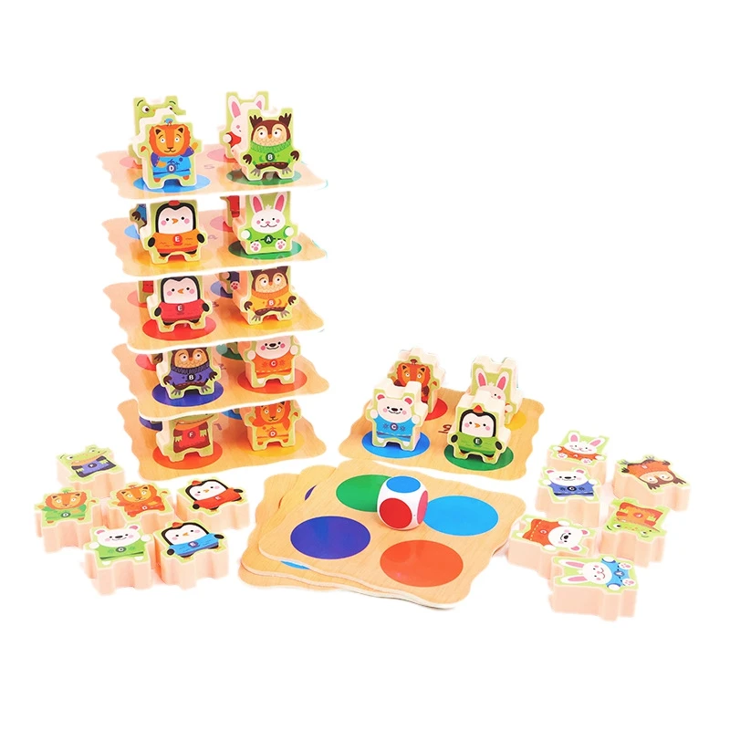 Colored Stacking Balance Game for Kids Wooden Animals Tumble Tower Blocks for Building Blocks Educational Toy for Blocks
Colored Stacking Balance Game for Kids Wooden Animals Tumble Tower Blocks for Building Blocks Educational Toy for Blocks