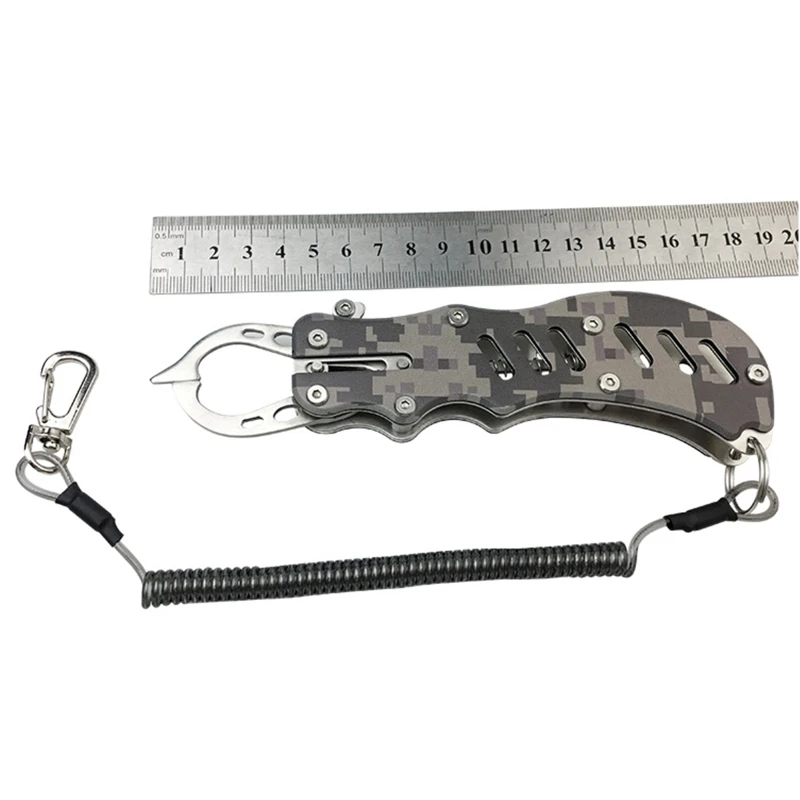 Portable Stainless Steel Camouflage Fish Lip Grip Gripper Holder for Outdoor Saltwater Fishing Tackle Accessories
Portable Stainless Steel Camouflage Fish Lip Grip Gripper Holder for Outdoor Saltwater Fishing Tackle Accessories