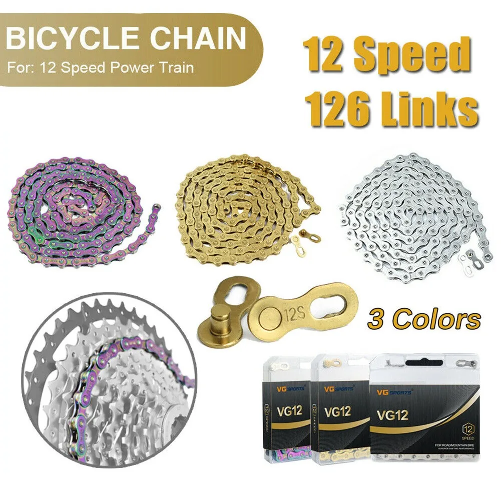 12 Speed 126 Links Bicycle Chain Mountain Road Bike For-SRAM PC NX Eagle Chain Cycling Equipment Accessories Repair Tool
12 Speed 126 Links Bicycle Chain Mountain Road Bike For-SRAM PC NX Eagle Chain Cycling Equipment Accessories Repair Tool